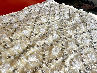 Vintage handwoven Moroccan Wedding Blanket | roam. Global Treasures
