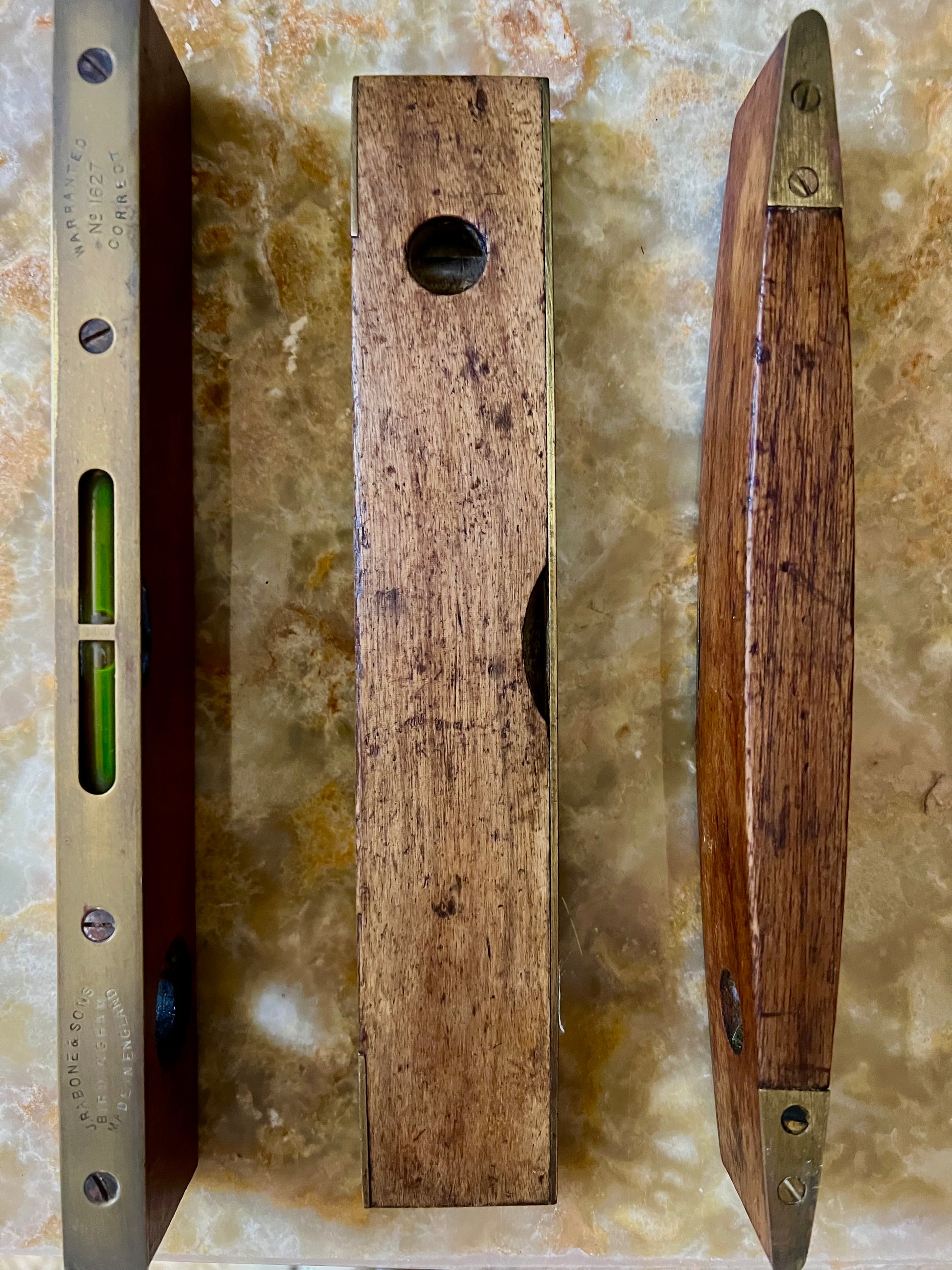 Vintage Timber & Brass Spirit Levels | roam. Global Treasures