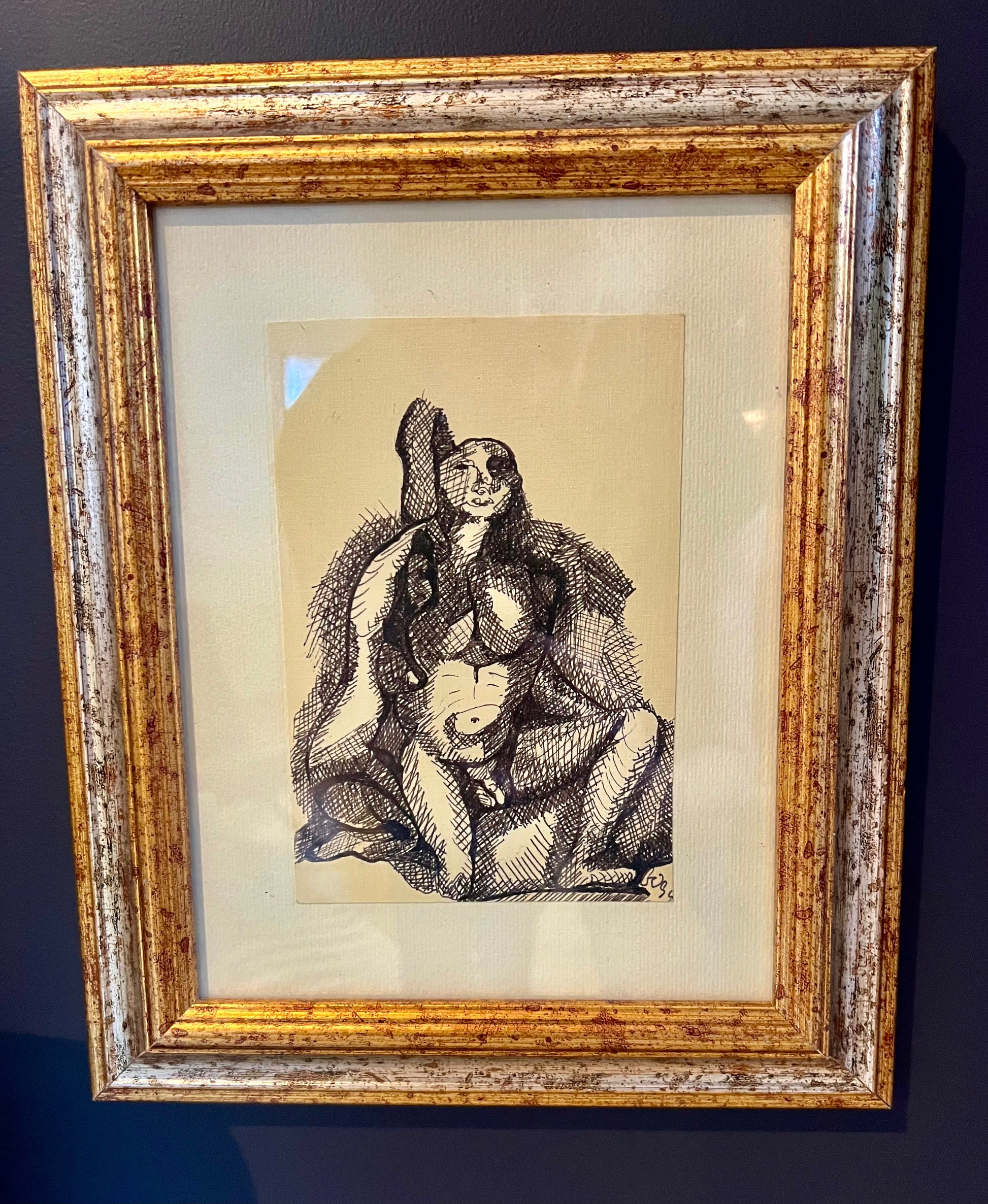 Male and female nude ink frame artwork | roam. Global Treasures