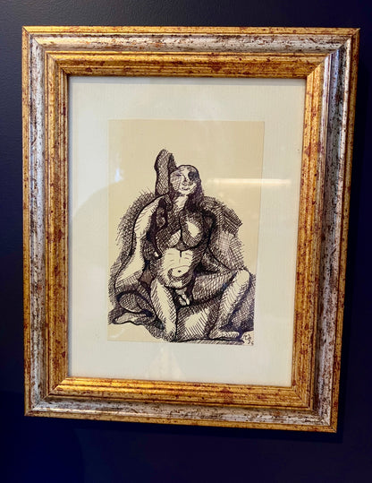Male and female nude ink frame artwork | roam. Global Treasures