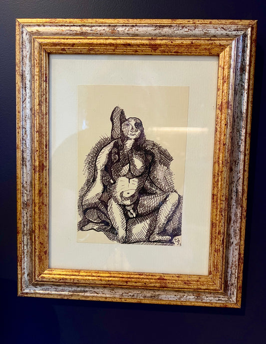 Male and female nude ink frame artwork | roam. Global Treasures