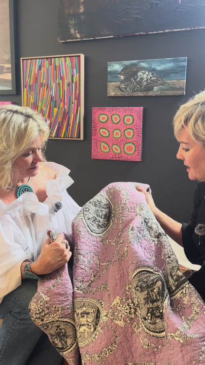 French Lavender Toile Quilt